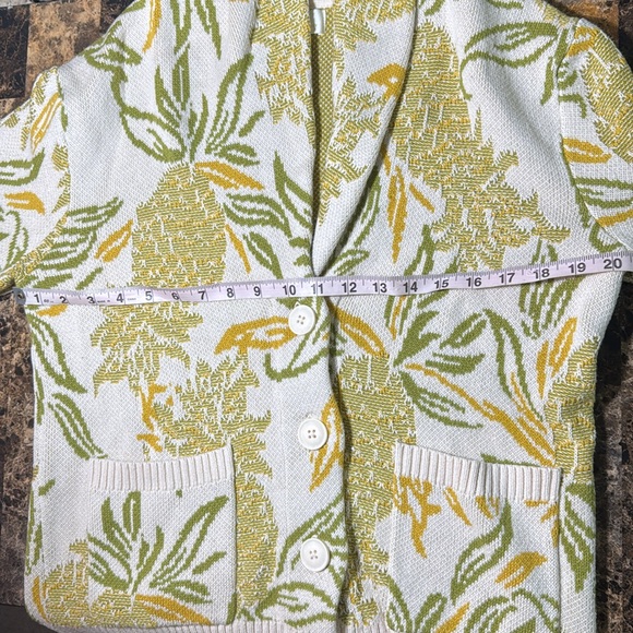 Anthropologie Maeve Pineapple-Print Cardigan size M - Picture 10 of 10